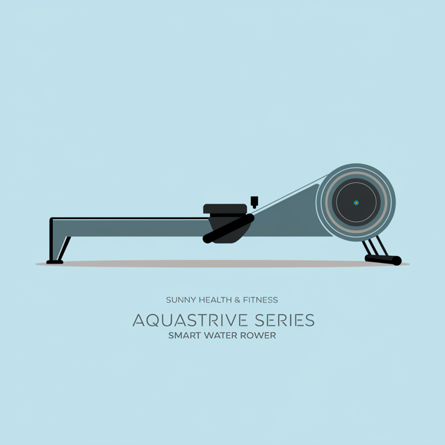 Sunny Health & Fitness AquaStrive Series Smart Water Rower