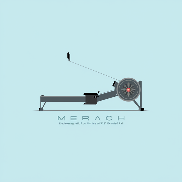 MERACH Electromagnetic Row Machine with 51.2" Extended Rail