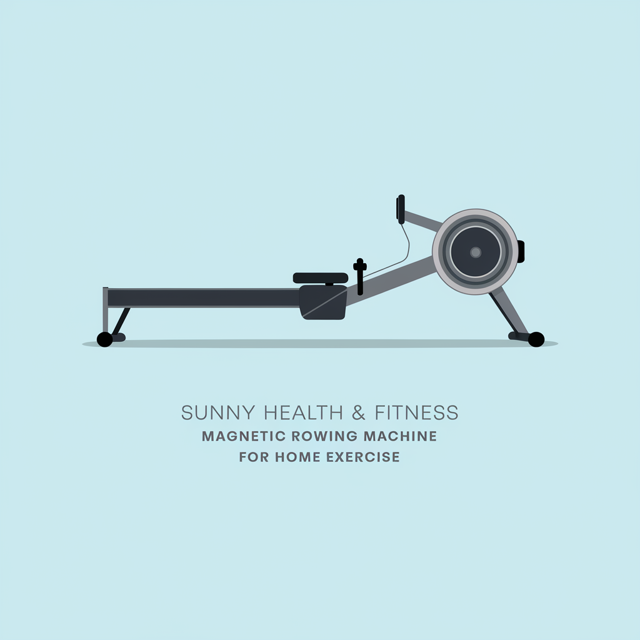 Sunny Health & Fitness Magnetic Rowing Machine for Home Exercise