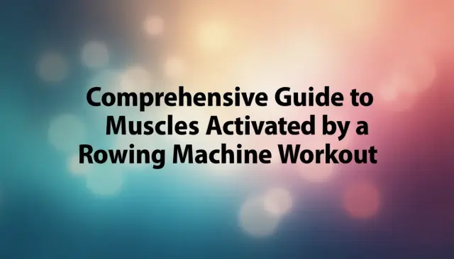Comprehensive Guide to Muscles Activated by a Rowing Machine Workout